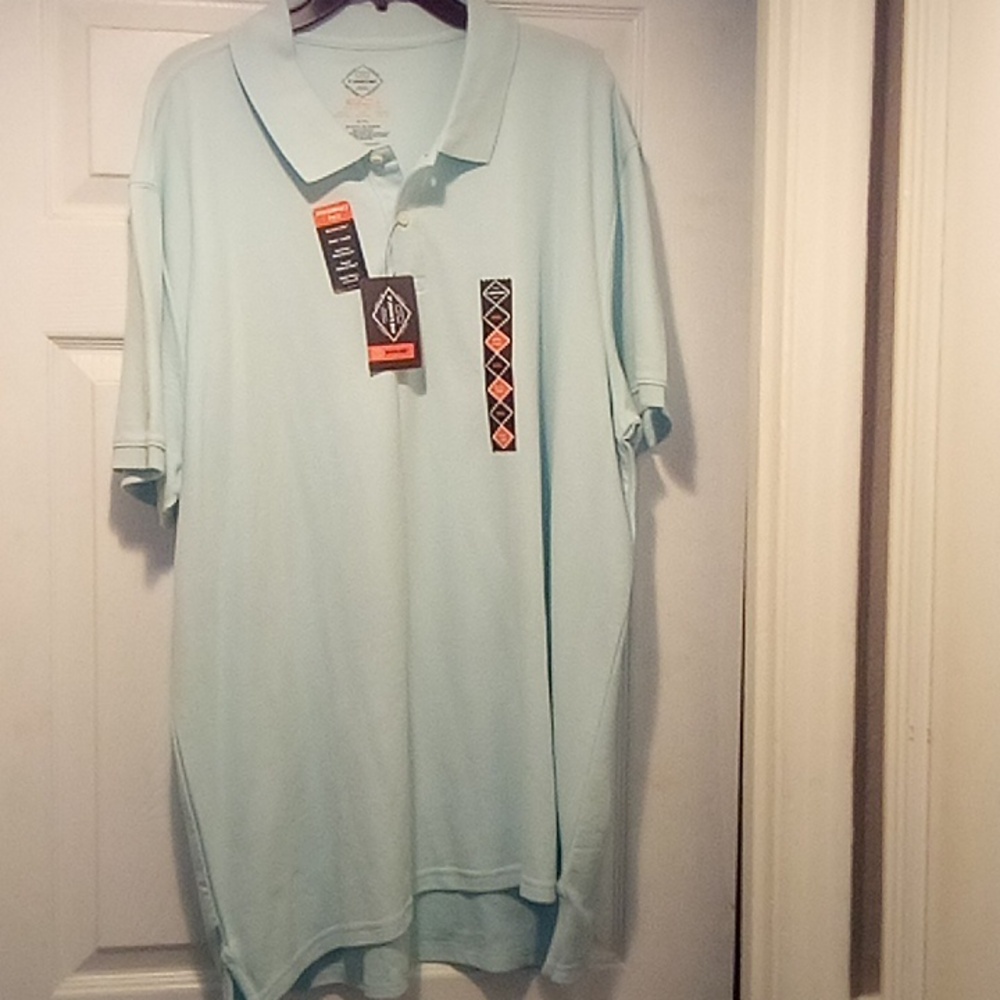 St John's Bay collar shirt XXL BLUE NWT